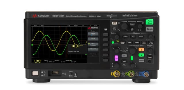 DSOX1202A Oscilloscope: 70/100/200 MHz, 2 Analog Channels