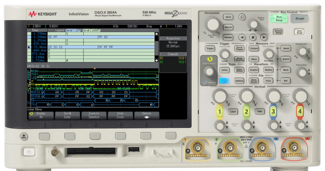 DSOX3034A Oscilloscope: 350 MHz, 4 Channels