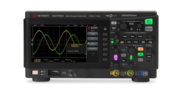 EDUX1052A Oscilloscope: 50 MHz, 2 Analog Channels