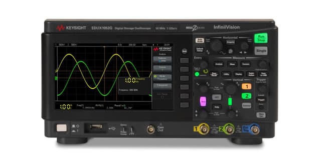 EDUX1052G Oscilloscope: 50 MHz, 2 Analog Channels, with WaveGen