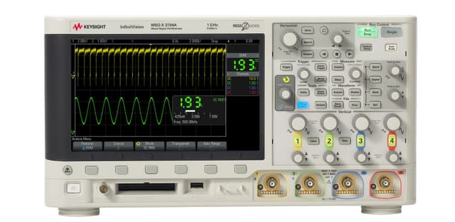 MSOX3104A Mixed Signal Oscilloscope: 1 GHz, 4 Analog Plus 16 Digital Channels